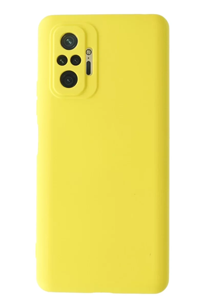 Xiaomi Redmi Note 10 Pro Kılıf Nano içi Kadife Silikon - Sarı
