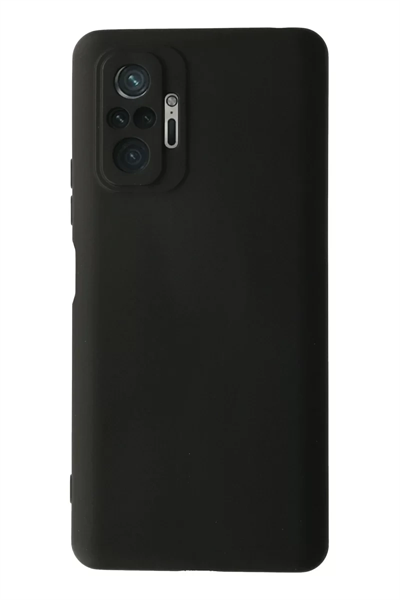 Xiaomi Redmi Note 10 Pro Kılıf Nano içi Kadife Silikon - Siyah