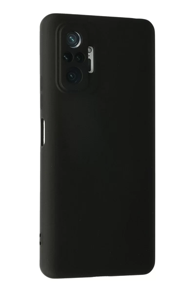 Xiaomi Redmi Note 10 Pro Kılıf Nano içi Kadife Silikon - Siyah