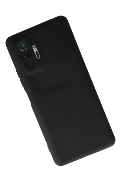 Xiaomi Redmi Note 10 Pro Kılıf Nano içi Kadife Silikon - Siyah
