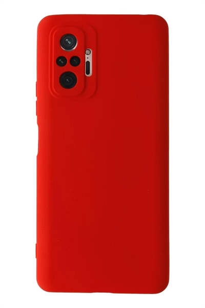 Xiaomi Redmi Note 10 Pro Kılıf Nano içi Kadife Silikon - Kırmızı