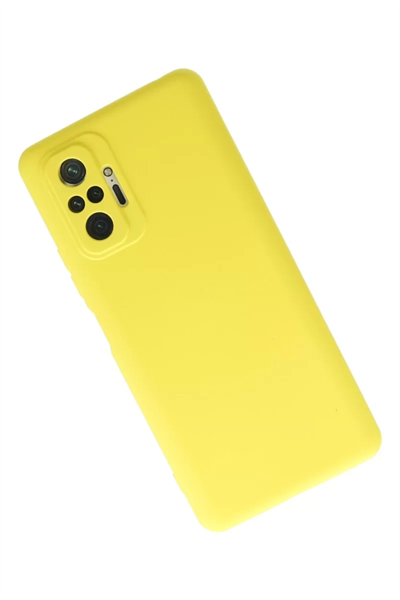 Xiaomi Redmi Note 10 Pro Kılıf Nano içi Kadife Silikon - Sarı