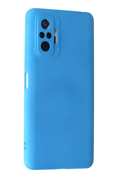 Xiaomi Redmi Note 10 Pro Kılıf Nano içi Kadife Silikon - Mavi
