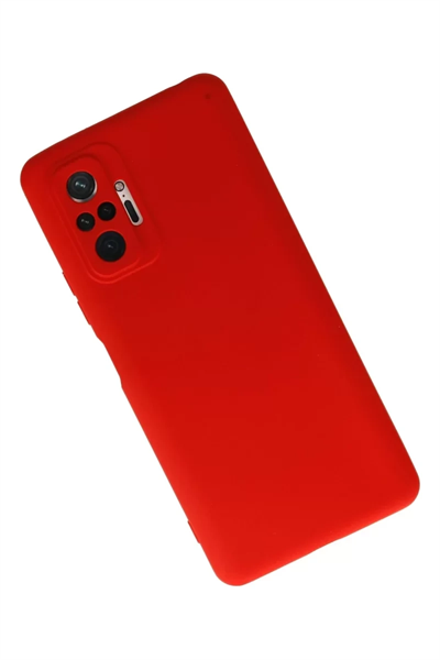 Xiaomi Redmi Note 10 Pro Kılıf Nano içi Kadife Silikon - Kırmızı