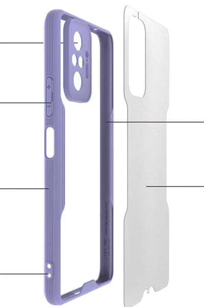 Xiaomi Redmi Note 10 Pro Kılıf Platin Silikon - Kırmızı
