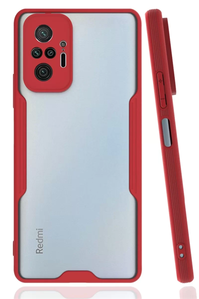 Xiaomi Redmi Note 10 Pro Kılıf Platin Silikon - Kırmızı