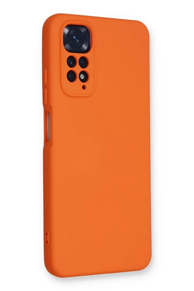Xiaomi Redmi Note 11 Kılıf Nano içi Kadife Silikon - Turuncu