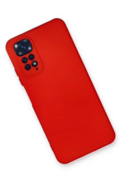 Xiaomi Redmi Note 11 Kılıf Nano içi Kadife Silikon - Kırmızı