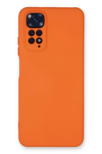Xiaomi Redmi Note 11 Kılıf Nano içi Kadife Silikon - Turuncu