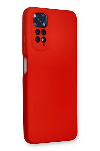 Xiaomi Redmi Note 11 Kılıf Nano içi Kadife Silikon - Kırmızı