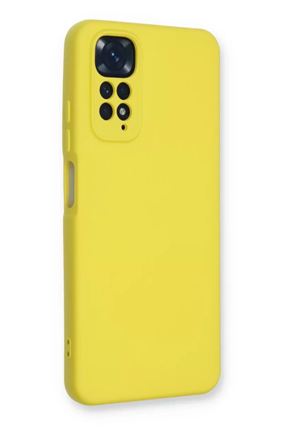 Xiaomi Redmi Note 11 Kılıf Nano içi Kadife Silikon - Sarı