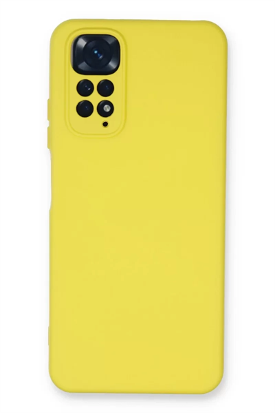 Xiaomi Redmi Note 11 Kılıf Nano içi Kadife Silikon - Sarı