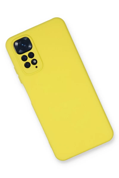 Xiaomi Redmi Note 11 Kılıf Nano içi Kadife Silikon - Sarı