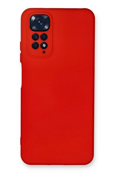Xiaomi Redmi Note 11 Kılıf Nano içi Kadife Silikon - Kırmızı