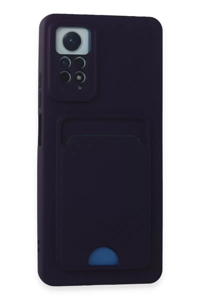 Xiaomi Redmi Note 11 Pro Kılıf Kelvin Kartvizitli Silikon - Derin Mor