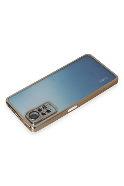 Xiaomi Redmi Note 11 Pro Kılıf Lensli Silikon - Gold