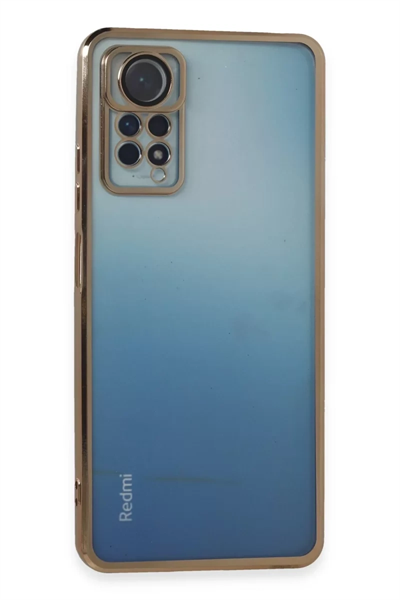 Xiaomi Redmi Note 11 Pro Kılıf Lensli Silikon - Gold