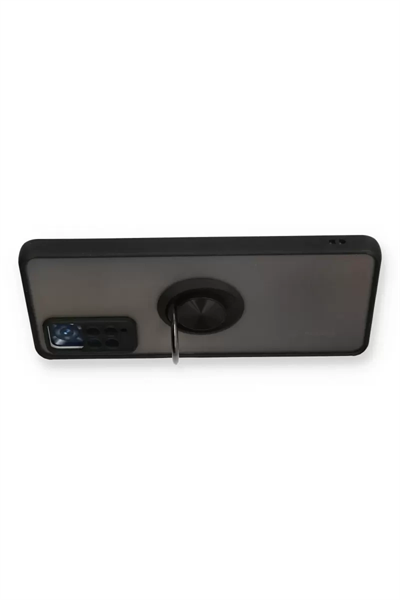 Xiaomi Redmi Note 11 Pro Kılıf Montreal Yüzüklü Silikon Kapak - Siyah