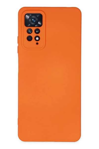 Xiaomi Redmi Note 11 Pro Kılıf Nano içi Kadife Silikon - Turuncu
