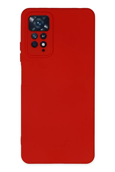 Xiaomi Redmi Note 11 Pro Kılıf Nano içi Kadife Silikon - Kırmızı