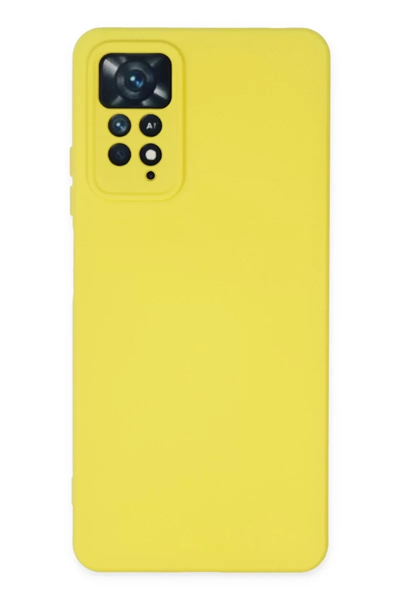 Xiaomi Redmi Note 11 Pro Kılıf Nano içi Kadife Silikon - Sarı