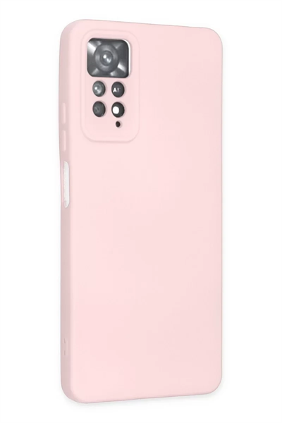Xiaomi Redmi Note 11 Pro Kılıf Nano içi Kadife Silikon - Pudra