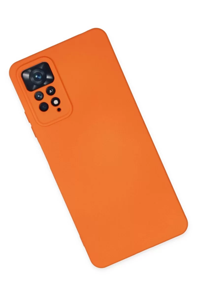 Xiaomi Redmi Note 11 Pro Kılıf Nano içi Kadife Silikon - Turuncu