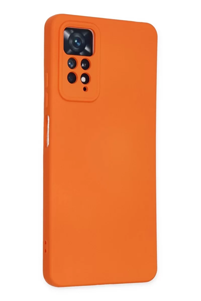 Xiaomi Redmi Note 11 Pro Kılıf Nano içi Kadife Silikon - Turuncu
