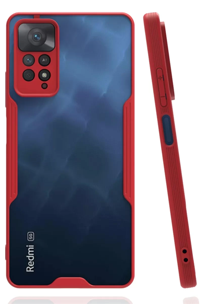 Xiaomi Redmi Note 11 Pro Kılıf Platin Silikon - Kırmızı