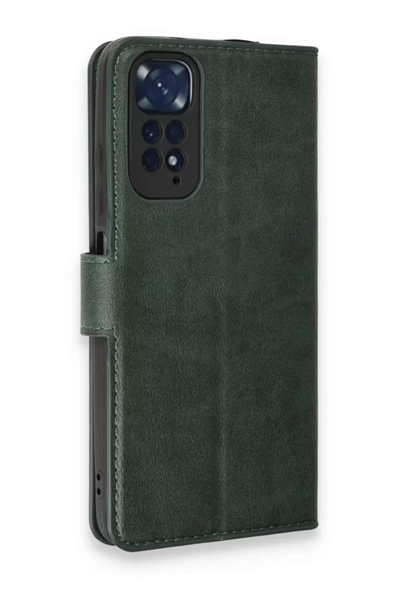Xiaomi Redmi Note 11 Pro Kılıf Trend S Plus Kapaklı Kılıf - Yeşil