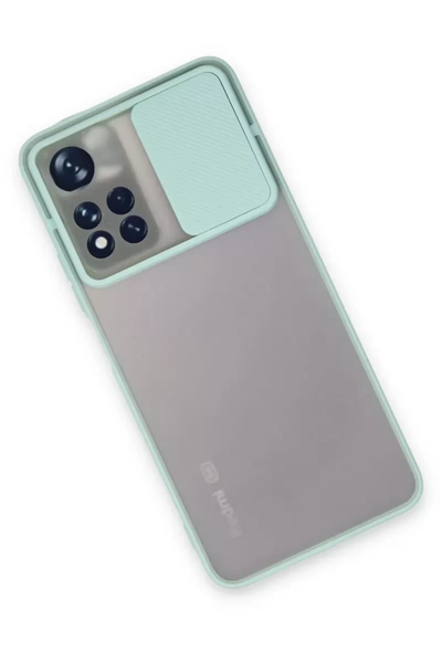 Xiaomi Redmi Note 11 Pro Plus 5G Kılıf Palm Buzlu Kamera Sürgülü Silikon - Turkuaz