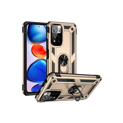 Xiaomi Redmi Note 11 Pro Plus 5G Kılıf Sofya Yüzüklü Silikon Kapak - Gold
