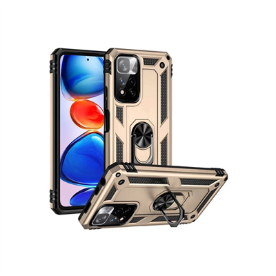 Xiaomi Redmi Note 11 Pro Plus 5G Kılıf Sofya Yüzüklü Silikon Kapak - Gold