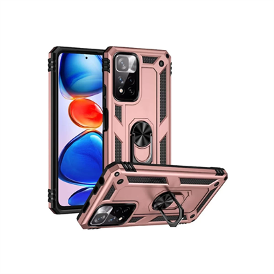 Xiaomi Redmi Note 11 Pro Plus 5G Kılıf Sofya Yüzüklü Silikon Kapak - Rose