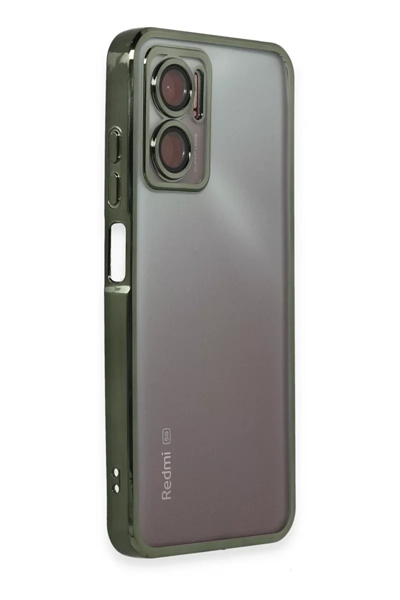 Xiaomi Redmi Note 11E Kılıf Lensli Silikon - Yeşil