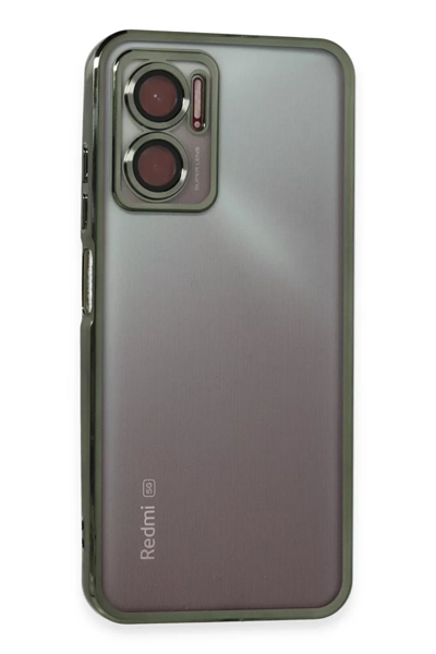 Xiaomi Redmi Note 11E Kılıf Lensli Silikon - Yeşil