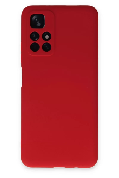 Xiaomi Redmi Note 11T Kılıf Nano içi Kadife Silikon - Kırmızı