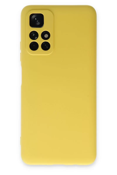 Xiaomi Redmi Note 11T Kılıf Nano içi Kadife Silikon - Sarı