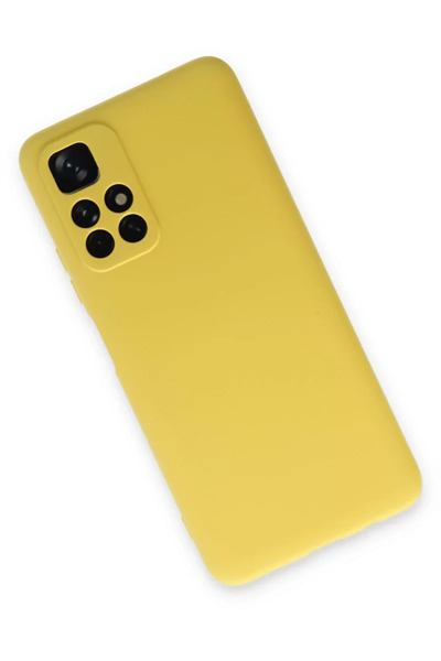 Xiaomi Redmi Note 11T Kılıf Nano içi Kadife Silikon - Sarı