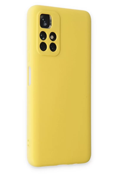 Xiaomi Redmi Note 11T Kılıf Nano içi Kadife Silikon - Sarı