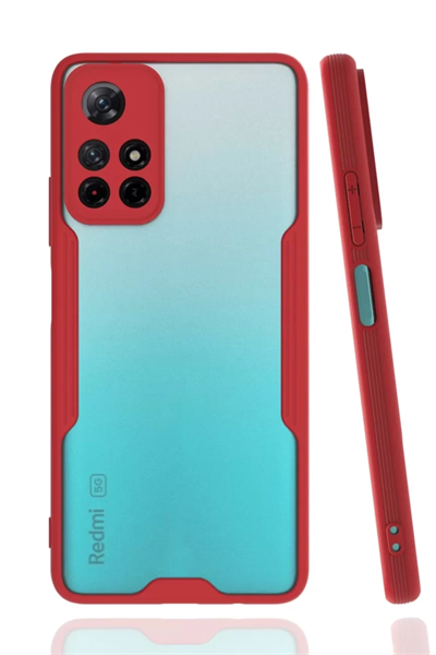 Xiaomi Redmi Note 11T Kılıf Platin Silikon - Kırmızı