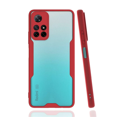Xiaomi Redmi Note 11T Kılıf Platin Silikon - Kırmızı