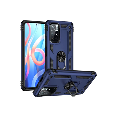 Xiaomi Redmi Note 11T Kılıf Sofya Yüzüklü Silikon Kapak - Lacivert
