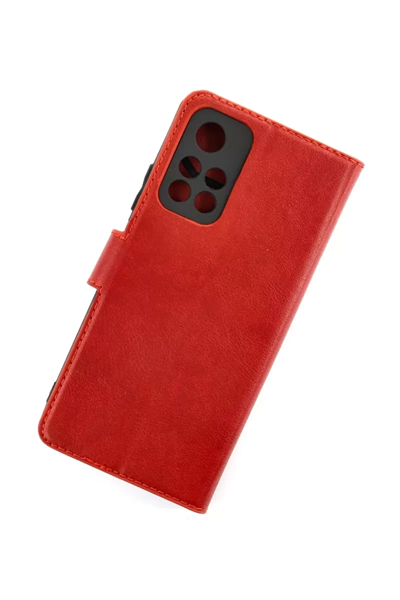 Xiaomi Redmi Note 11T Kılıf Trend S Plus Kapaklı Kılıf - Kırmızı