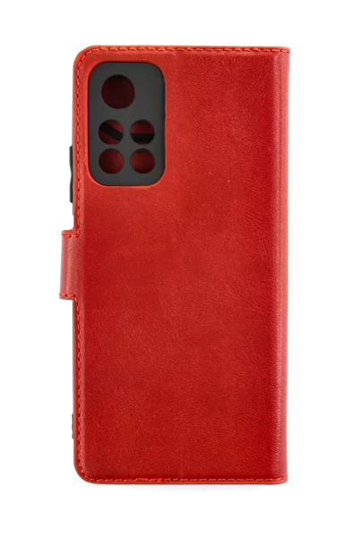 Xiaomi Redmi Note 11T Kılıf Trend S Plus Kapaklı Kılıf - Kırmızı