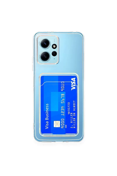 Xiaomi Redmi Note 12 4G Kılıf Kart Şeffaf Silikon - Şeffaf