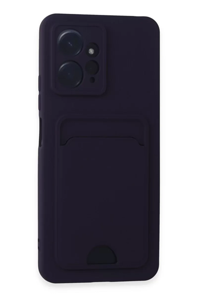 Xiaomi Redmi Note 12 4G Kılıf Kelvin Kartvizitli Silikon - Derin Mor
