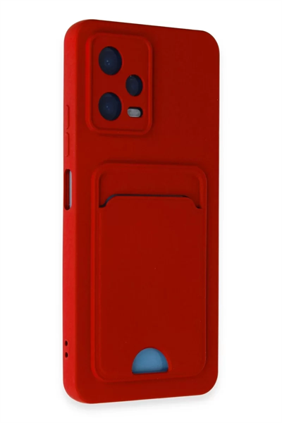 Xiaomi Redmi Note 12 4G Kılıf Kelvin Kartvizitli Silikon - Kırmızı