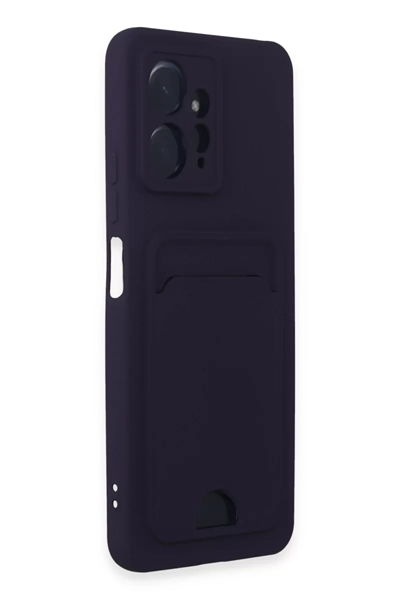 Xiaomi Redmi Note 12 4G Kılıf Kelvin Kartvizitli Silikon - Derin Mor