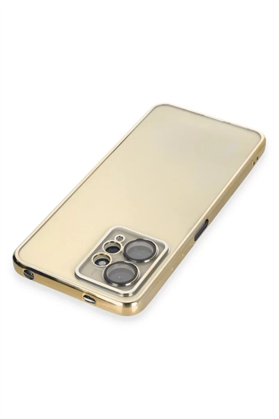 Xiaomi Redmi Note 12 4G Kılıf Lensli Silikon - Gold